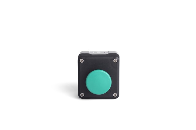 P Series Plastic 1 Hole BDMY + C3BK (NO) + C4BK (NC) Black-Grey Control Box